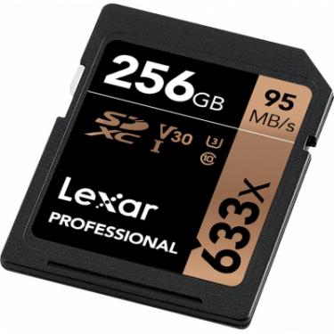 Карта памяти Lexar 256GB SDXC class 10 UHS-I U3 V30 633x Professional Фото 3