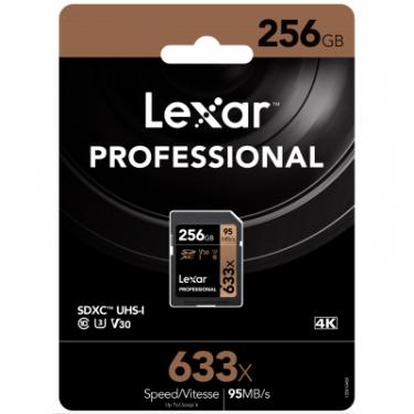 Карта памяти Lexar 256GB SDXC class 10 UHS-I U3 V30 633x Professional Фото 4