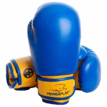 Боксерские перчатки PowerPlay 3004 JR 6oz Blue/Yellow Фото