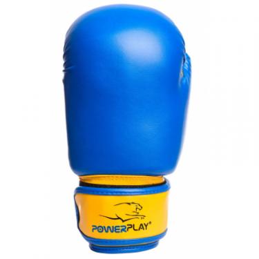 Боксерские перчатки PowerPlay 3004 JR 6oz Blue/Yellow Фото 3