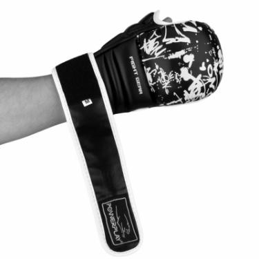 Перчатки для карате PowerPlay 3092KRT Black/White L Фото 4
