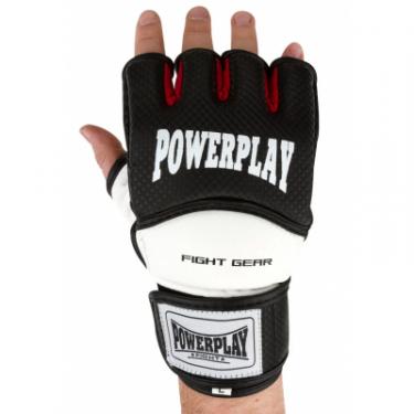 Перчатки для MMA PowerPlay 3075 M Black/White Фото 3