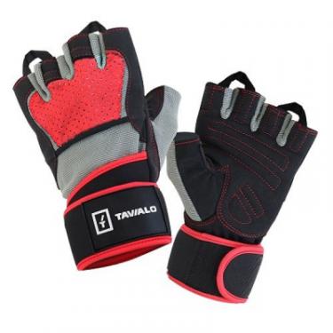Перчатки для фитнеса Tavialo Men M Black-Gray-Red Фото