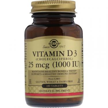 Витамин Solgar Витамин D3, Cholecalciferol, 25 мкг, 1,000 МЕ, 18 Фото