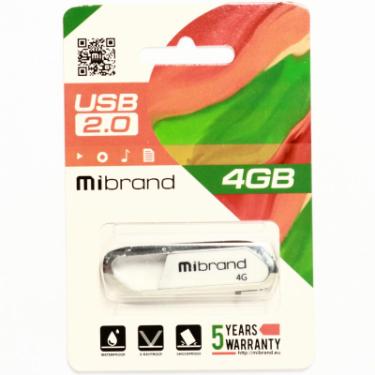 USB флеш накопитель Mibrand 4GB Aligator White USB 2.0 Фото 1
