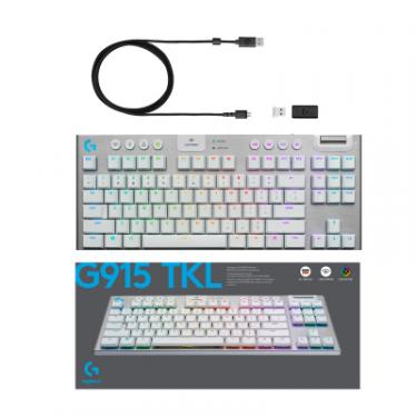 Клавиатура Logitech G915 TKL Lightspeed Wireless RGB Mechanical White Фото 9