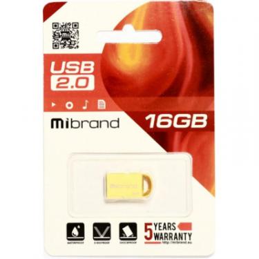 USB флеш накопитель Mibrand 16GB lynx Gold USB 2.0 Фото 1