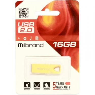 USB флеш накопитель Mibrand 16GB Taipan Gold USB 2.0 Фото 1