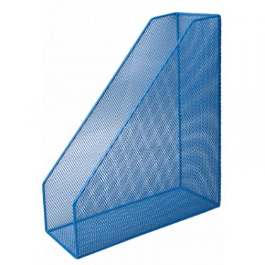 Лоток для бумаг Buromax вертикальный, металлический, синий Фото