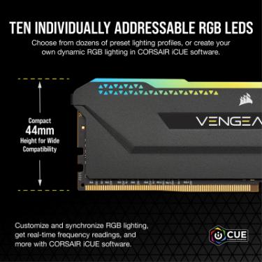 Модуль памяти для компьютера Corsair DDR4 16GB (2x8GGB) 3600 MHz Vengeance RGB Pro SL B Фото 5