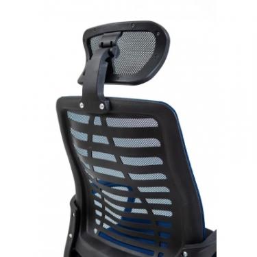 Офисное кресло Richman Бласт сетка чорная + сетка синяя Фото 3