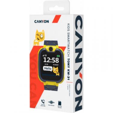 Смарт-часы Canyon CNE-KW31YB Kids smartwatch Tony, Yellow-Grey Фото 3