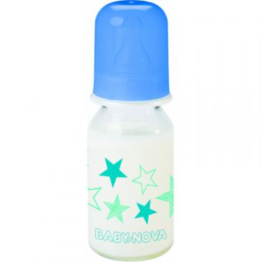 Бутылочка для кормления Baby-Nova Декор скляна 125 мл Синя Фото