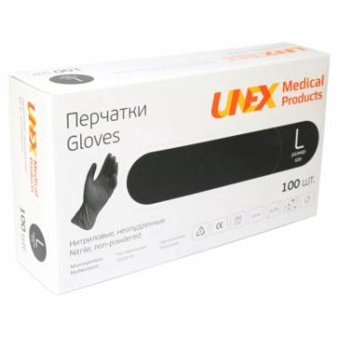 Медицинские перчатки Unex Medical нитриловые неопудренные размер L 100 шт. - 50 пар Фото