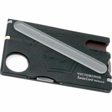 Нож Victorinox SwissCard NailCare Transparent Black Фото 2