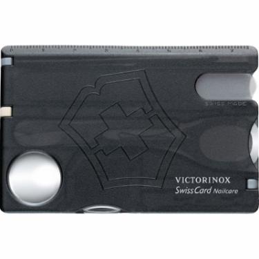 Нож Victorinox SwissCard NailCare Transparent Black Фото 5