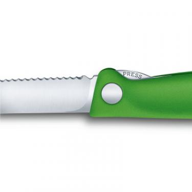 Кухонный нож Victorinox SwissClassic Foldable Paring 11 см Serrated Green Фото 3