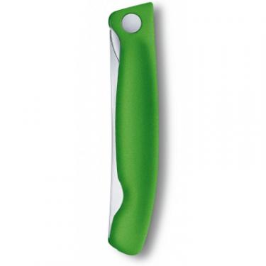Кухонный нож Victorinox SwissClassic Foldable Paring 11 см Serrated Green Фото 4