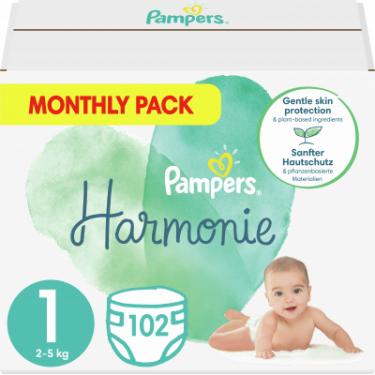 Подгузники Pampers Harmonie Newborn Розмір 1 (2-5 кг) 102 шт Фото