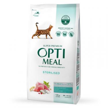 Сухой корм для кошек Optimeal для стерилізованих/кастрованих індичка та овес 1. Фото