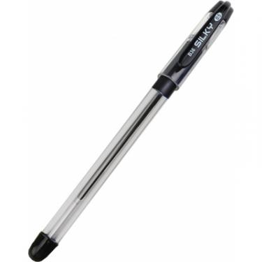 Ручка масляная Baoke 0.5 мм, з грипом чорна Silky Фото