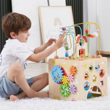 Развивающая игрушка Viga Toys дерев'яний бізікуб 5 в 1 Фото 11