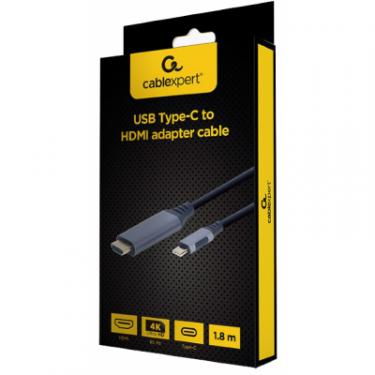Кабель мультимедийный Cablexpert USB-C to HDMI 1.8m 4K 60Hz Фото 2