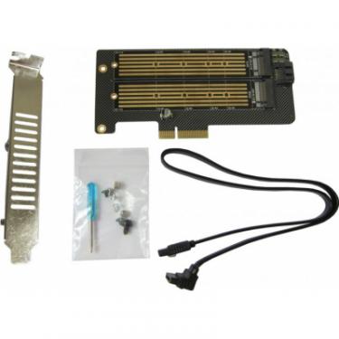 Контроллер Dynamode 2х M.2 NVMe M-Key /SATA B-key SSD to PCI-E 3.0 x4/ Фото 1