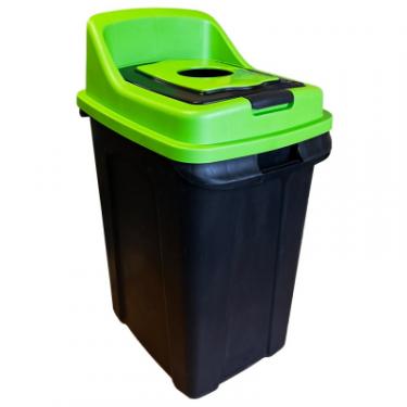 Контейнер для мусора Planet Household Re-Сycler для сортування (скло) чорний із зеленим Фото 2