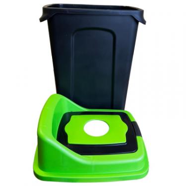 Контейнер для мусора Planet Household Re-Сycler для сортування (скло) чорний із зеленим Фото 6