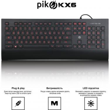 Клавиатура Piko KX6 USB Black Фото 1