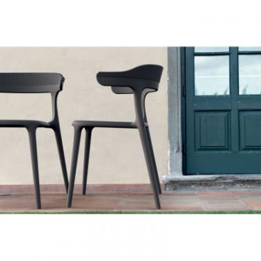 Кухонный стул PAPATYA luna stripe, чорне сидіння, чорний верх Фото 4