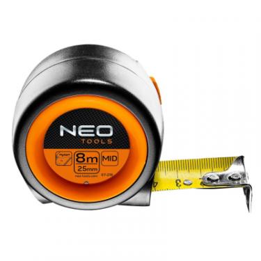 Рулетка Neo Tools компактна, сталева стрічка, 8 м x 25 мм, з фіксато Фото