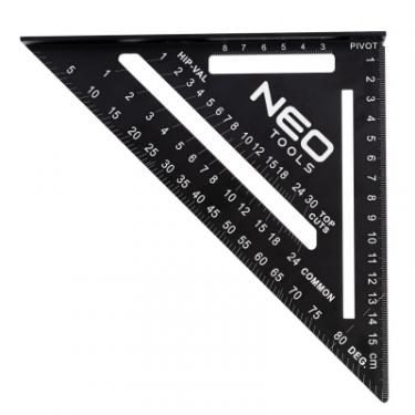 Угольник Neo Tools 15 см, 18.3x18.3x2.2 см, 45 і 90 Фото