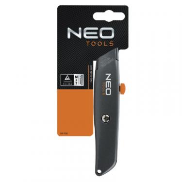 Нож монтажный Neo Tools сегментне лезо 18мм, металевий корпус Фото 1