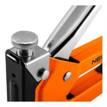 Степлер строительный Neo Tools 4-14 мм, тип скоб J/53, регулювання забивання скоб Фото 3
