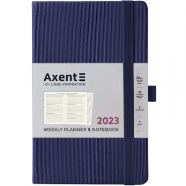 Еженедельник Axent 2023 Partner Lines 125x195 мм темно-синій Фото