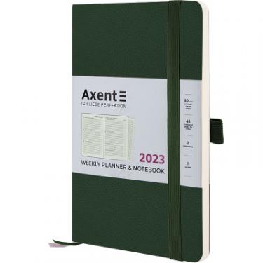 Еженедельник Axent 2023 Partner Soft Skin 125x195 мм темно-зелений Фото