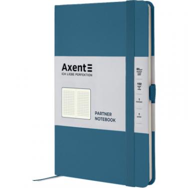 Книга записная Axent Partner, 125x195 мм, 96 аркушів, клітинка, синій і Фото 1