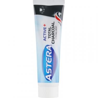 Зубная паста Astera Active+ Total Charcoal Комплексний догляд з активо Фото