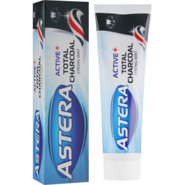 Зубная паста Astera Active+ Total Charcoal Комплексний догляд з активо Фото 1