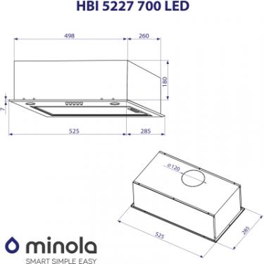 Вытяжка кухонная Minola HBI 5227 BL 700 LED Фото 9