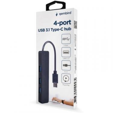 Концентратор Gembird USB-C UHB-U3P4-01 4 ports USB 3.1 Фото 2