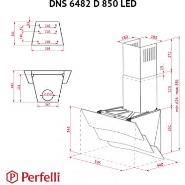 Вытяжка кухонная Perfelli DNS 6482 D 850 WH LED Фото 11