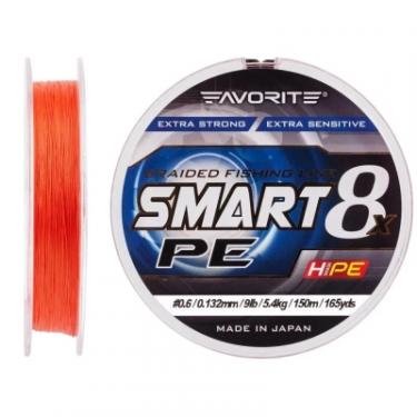 Шнур Favorite Smart PE 8x 150м 0.6/0.132mm 9lb/5.4kg Red Orange Фото 1