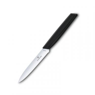 Кухонный нож Victorinox Swiss Modern Paring Serrate 10см Black Фото 2