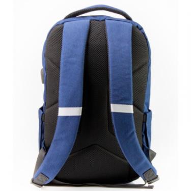 Рюкзак школьный Optima 17.5" USB Techno чоловічий 0.7 кг 16-25 л Синій з Фото 1