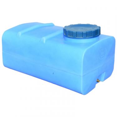 Емкость для воды Пласт Бак квадратна харчова 300 л прямокутна синя Фото