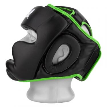 Боксерский шлем PowerPlay 3100 PU Чорно-зелений M Фото 1