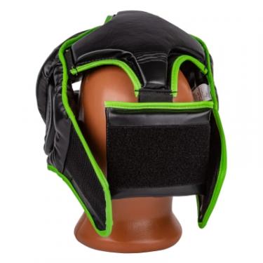 Боксерский шлем PowerPlay 3100 PU Чорно-зелений M Фото 2